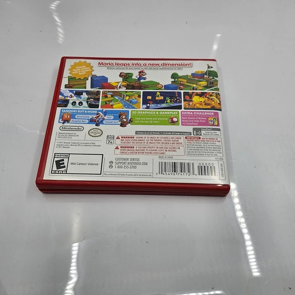 Super Mario 3D Land Nintendo 3DS Game‎ Physical Cartridge  Case LNA-CTR-AREE-USA